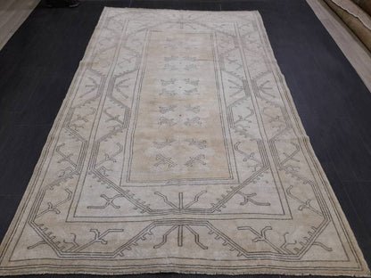 Muted Vintage RUG 5.2 x 8.3 Turkish Rug Antique Rug