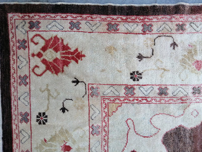 Large OUSHAK RUG, 9 x 11.8 TURKISH Oushak Rug, Vintage Oushak Rug Wool Oushak Rug Hand Made Rugs, Authentic Oushak Rug