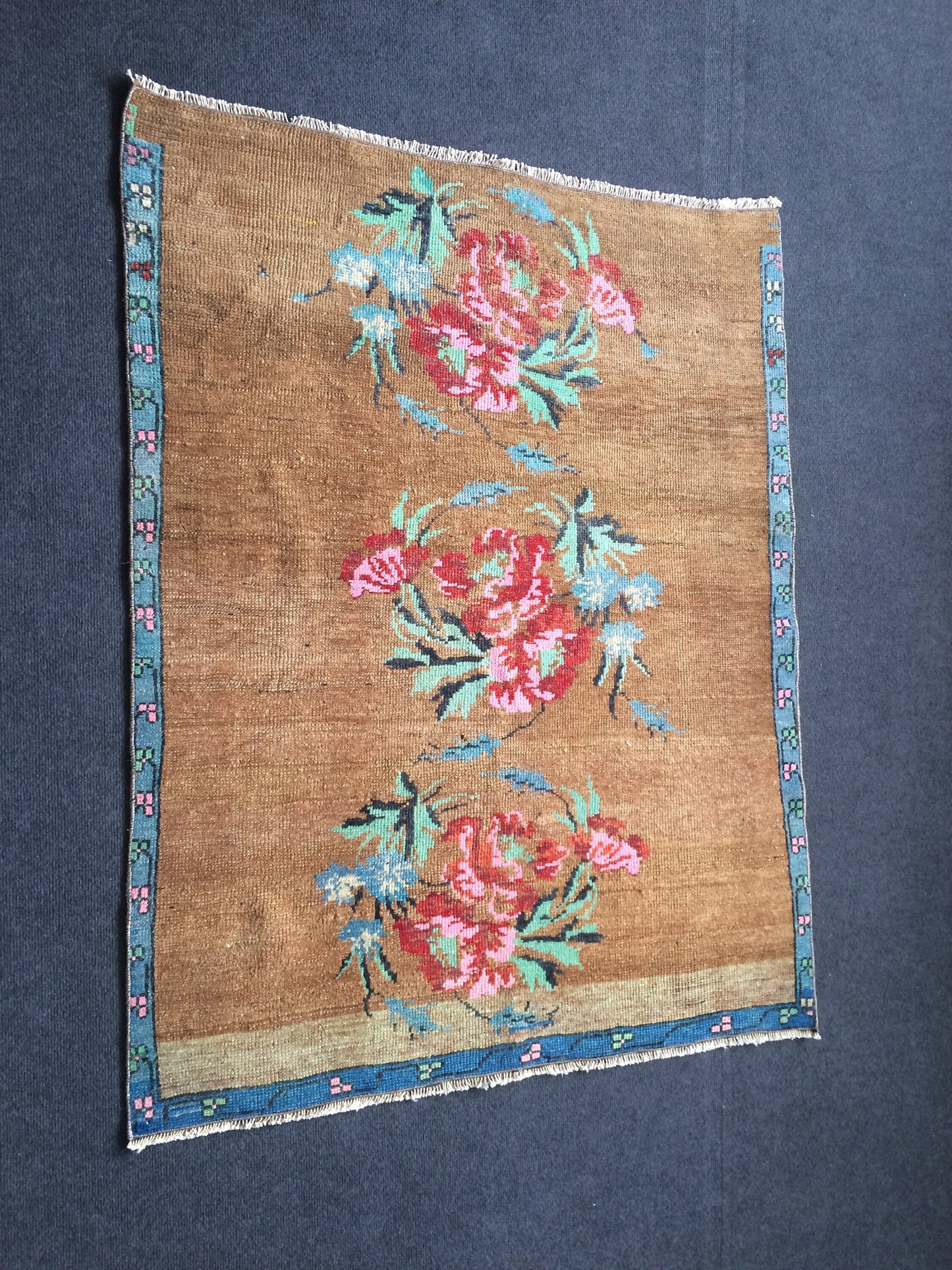 Floral Turkish Rug, Oushak Rug, Rustic Oushak Rug, Oushak Rug, Oushak Runner Rugs, Farmhouse Rug, Vintage Rug, Boho Rug, Hand Made Rug