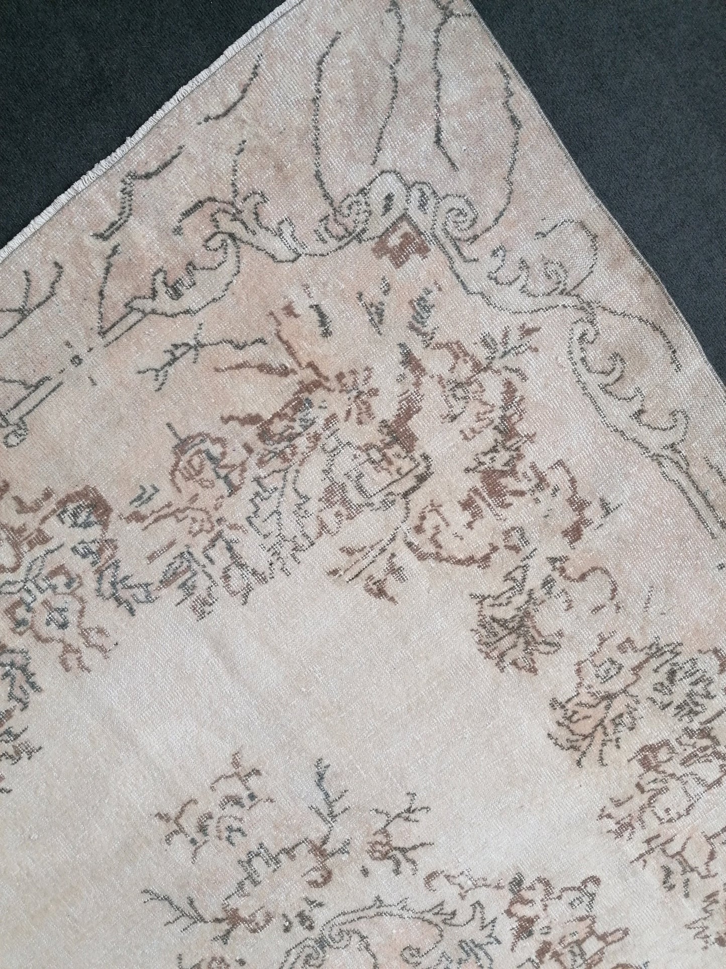 10.2 x 6.5 Oushak rug - large turkish oushak rug, vintage rug - vintage hand made rug, kitchen rug