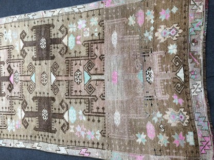 12.3 X 3.10 Oushak Runner Rug Turkish Runner Rug Vintage Runner Rug Hallway Runner Rug Kitchen Runner Rug Wool Runner Rug Wool Oushak Rug