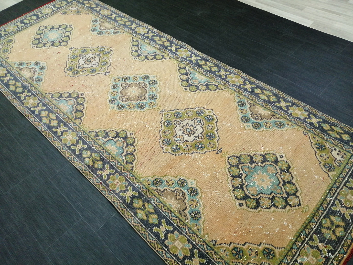 11.3 x 4.5 Large Rugs, Handmade Rug, Oushak Rug, Rustic Rug, Bohemian Rug, Qualty Runner, Turkish Rug, Farmhouse Rug, Vintage Rug, Wool rug