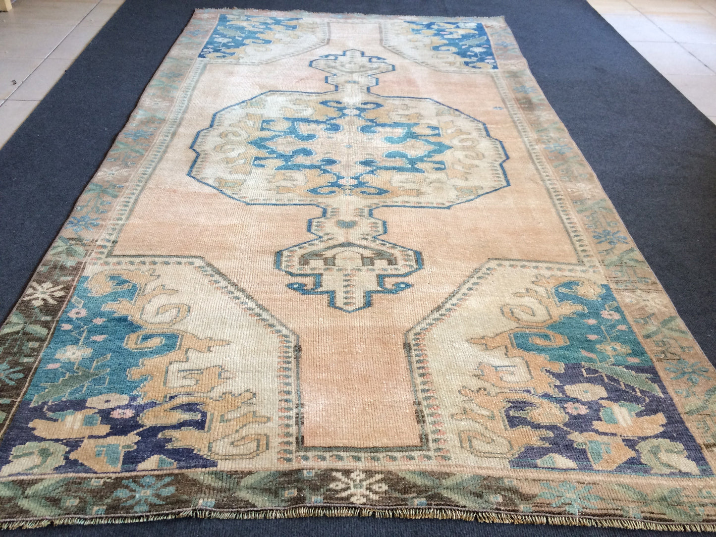 OUSHAK RUG TURKISH Oushak Rug Vintage Rug Turkish Rugs Wool Oushak Rug Hand Made Rugs Vintage Turkish Rug