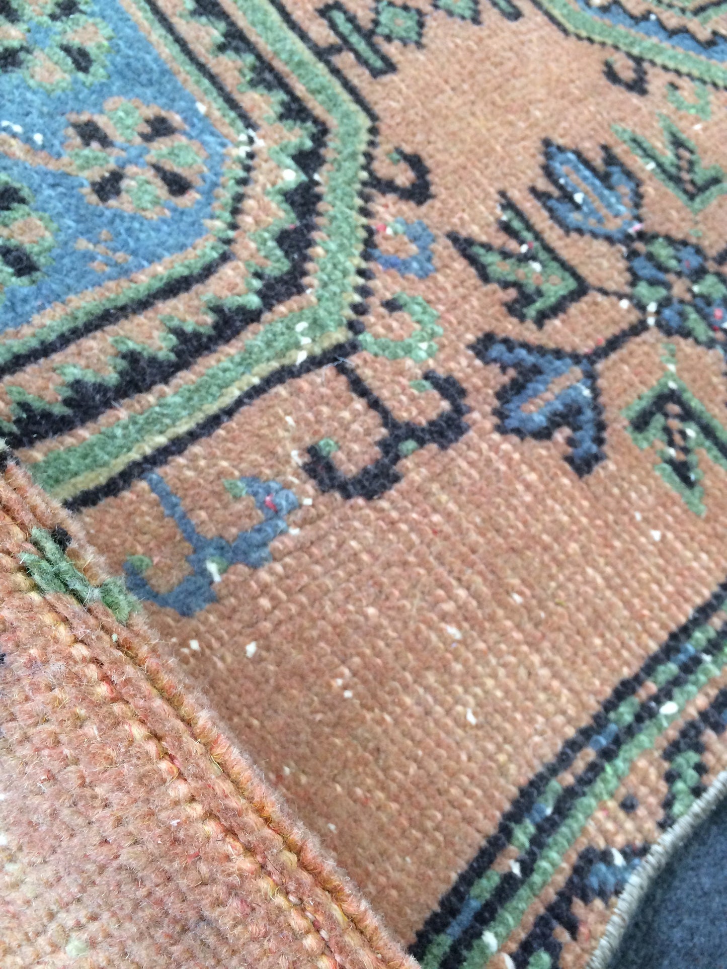 11.4 x 2.9 Oushak Runner Rug Turkish Runner Rug Vintage Runner Rug Hallway Runner Rug Kitchen Runner Rug Wool Runner Rug Wool Oushak Rug