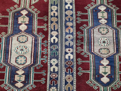 Pair Of Small Rug Turkish Rug Mini Rug Twin Small Area Rug 2x4  Turkish Rug Oushak Rug Persian Hand Made Rug Matching Oriental Vintage Rug