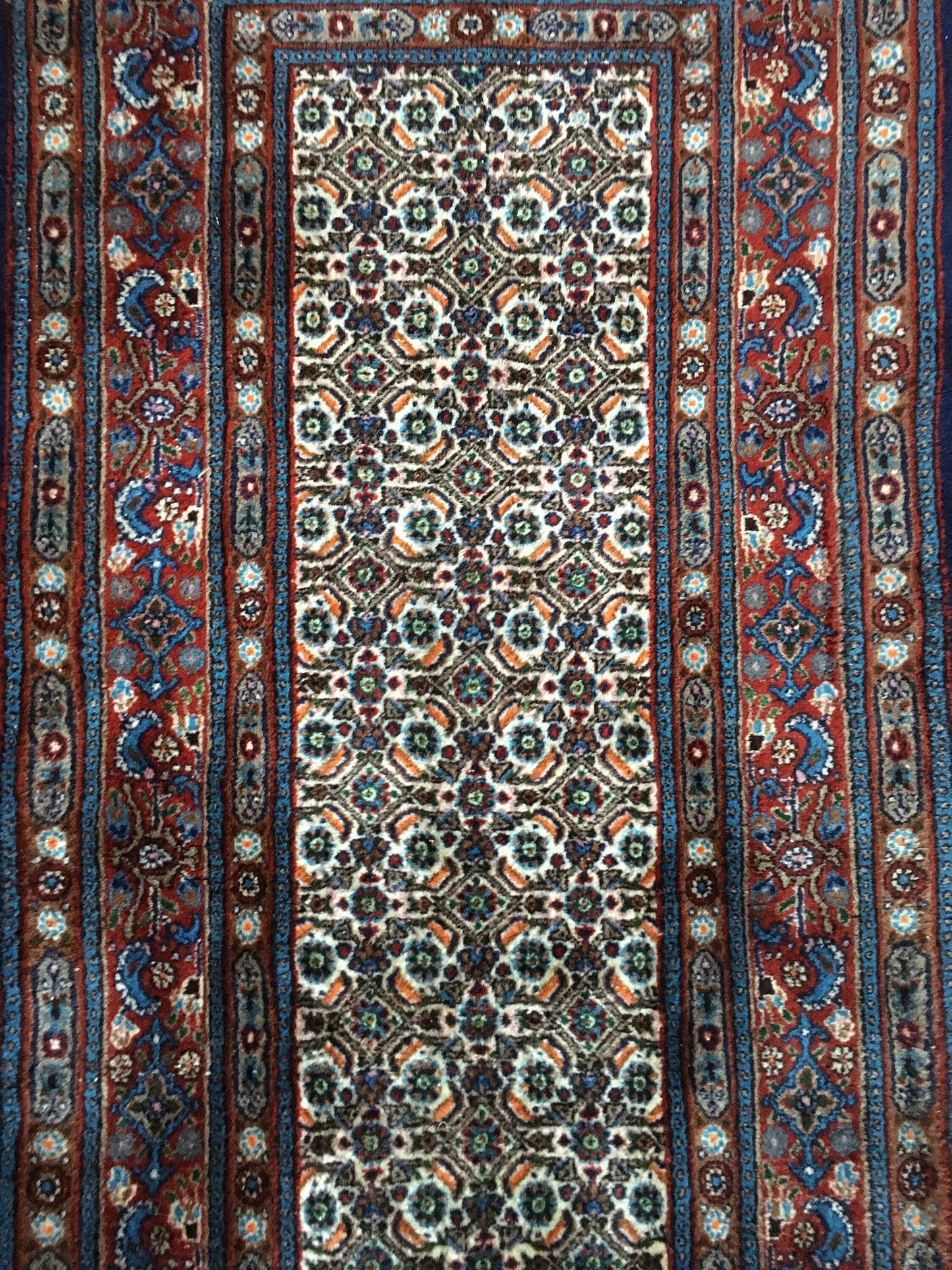 3x6 feet vintage wool long runnner rug, handmade blue kitchen floor long runner, bedroom area mini runner, bathroom mini runner,bohemian rug