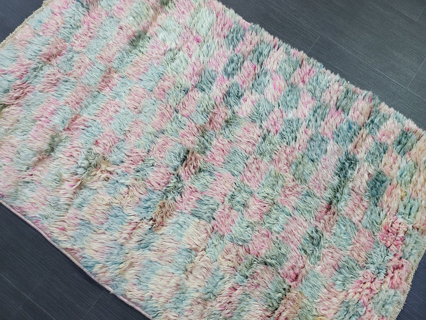 Antique Wool Rug, 2.7 x 4 Vintage Shaggy Rug,High Wool Pile Rug, Plush Rug, Handmade Rug, Hand Knotted Rug, Turkish Rug, Nomad Rug,Rear Rug,