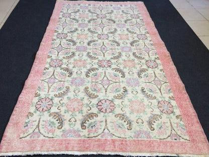 Turkish Rug, Oushak Rug, Wool Oushak Rug, Oushak Runner Rugs, Farmhouse Rug, Vintage Rug, Minimalist Rug, Hand Made Rug