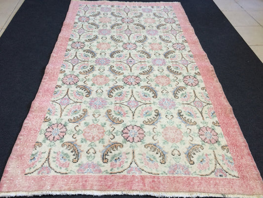 Turkish Rug, Oushak Rug, Wool Oushak Rug, Oushak Runner Rugs, Farmhouse Rug, Vintage Rug, Minimalist Rug, Hand Made Rug