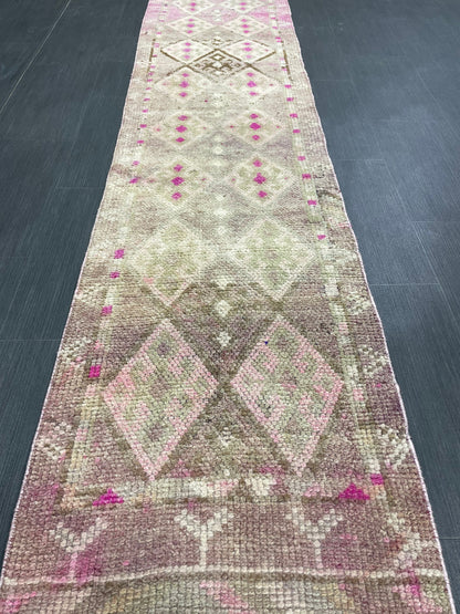 Turkish Runner Rug 2 x 10.8 Runner Rug Vintage Runner Rug Hallway Runner Rug Persian Kitchen Runner Rug High Wool Pile Runner Rug