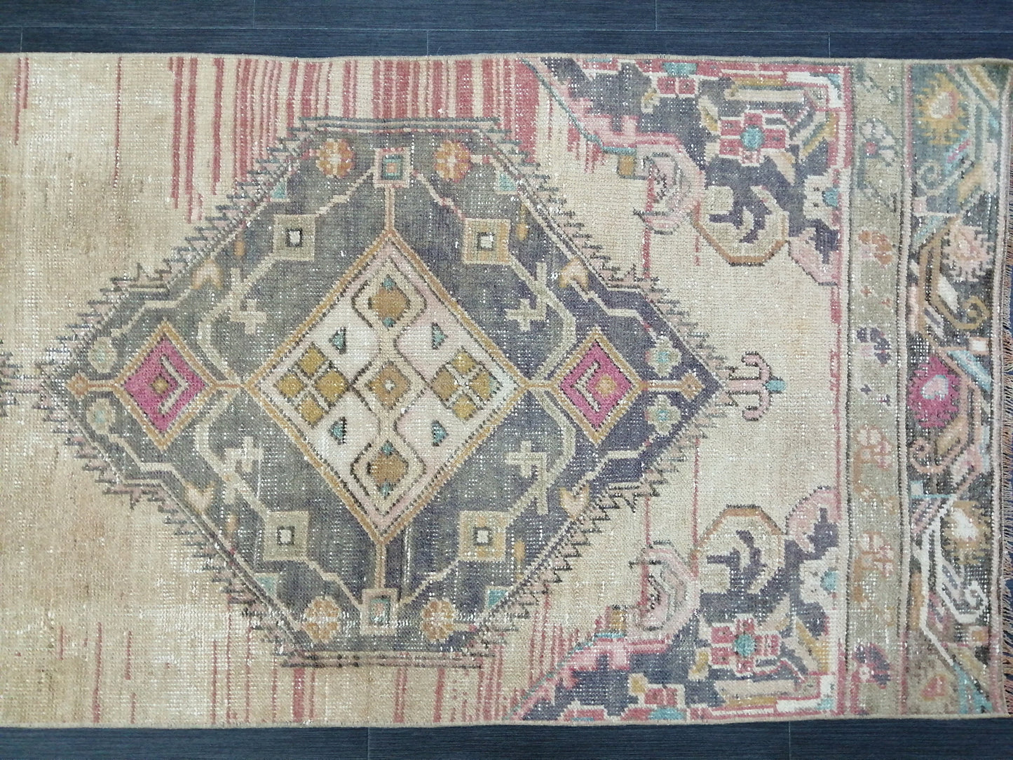 2.6 x 11 Oushak Runner Rug Turkish Runner Rug Vintage Runner Rug Hallway Runner Rug Kitchen Runner Rug Wool Runner Rug Wool Oriental Runner