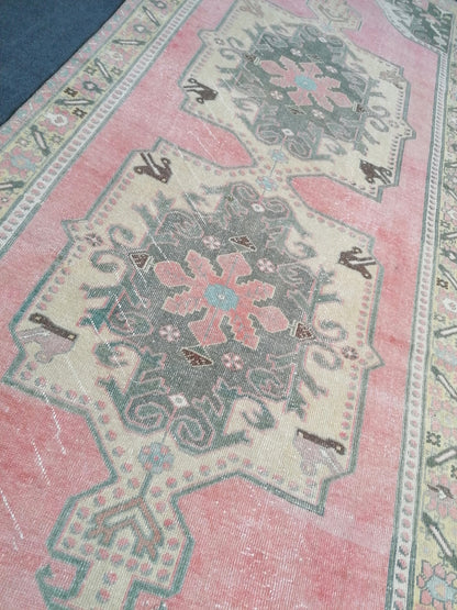 4.8 x 1.3 runner rug, turkish runner rug, vintage runner, kitchen runner, hallway runner rug ,oushak runner