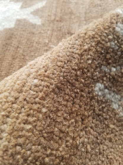 Neutral wool runner rug 3'3x9'5 oushak runner rug unique handmade rug kitchen runner