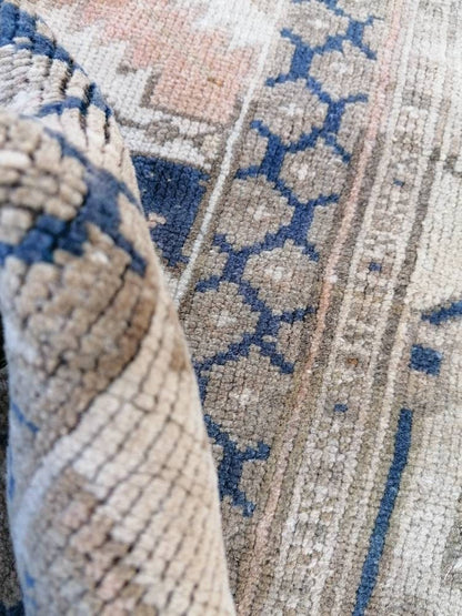 Oushak turkish wool rug 5'6x7'6 pastel vintage handmade rug, living room rug