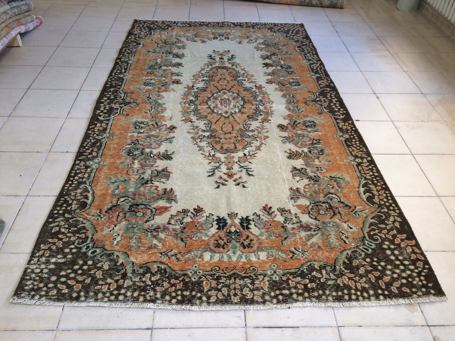 Turkish Oushak Rug Large Area Oushak Rug Pastel Colors Rug Hand Made Oushak Rug Distressed Colors Rug Earth Tones Rugs