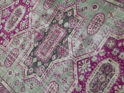 Large Area  Muted Persian RUG 7.5 x 10.5 Vintage Rug Vintage Wool Rug Wool Distressed Rug Hand Made Rugs Vintage Turkish Rug 8x11