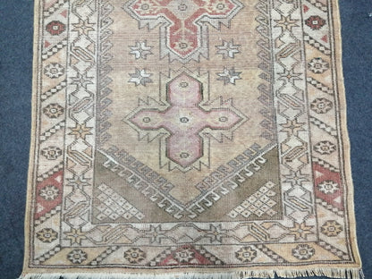 3x10 Muted Oushak Runner Rug Turkish Runner Rug Vintage Runner Rug Hallway Runner Rug Kitchen Runner Rug Wool Runner 2.10 x 10 Rug