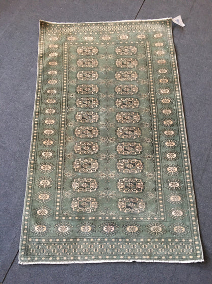 2.5x4 feet green turkish bedroom rug, vintage handmade small bedroom rug, mini door mat rug, small kitchen wool rug, bohemian pink small rug