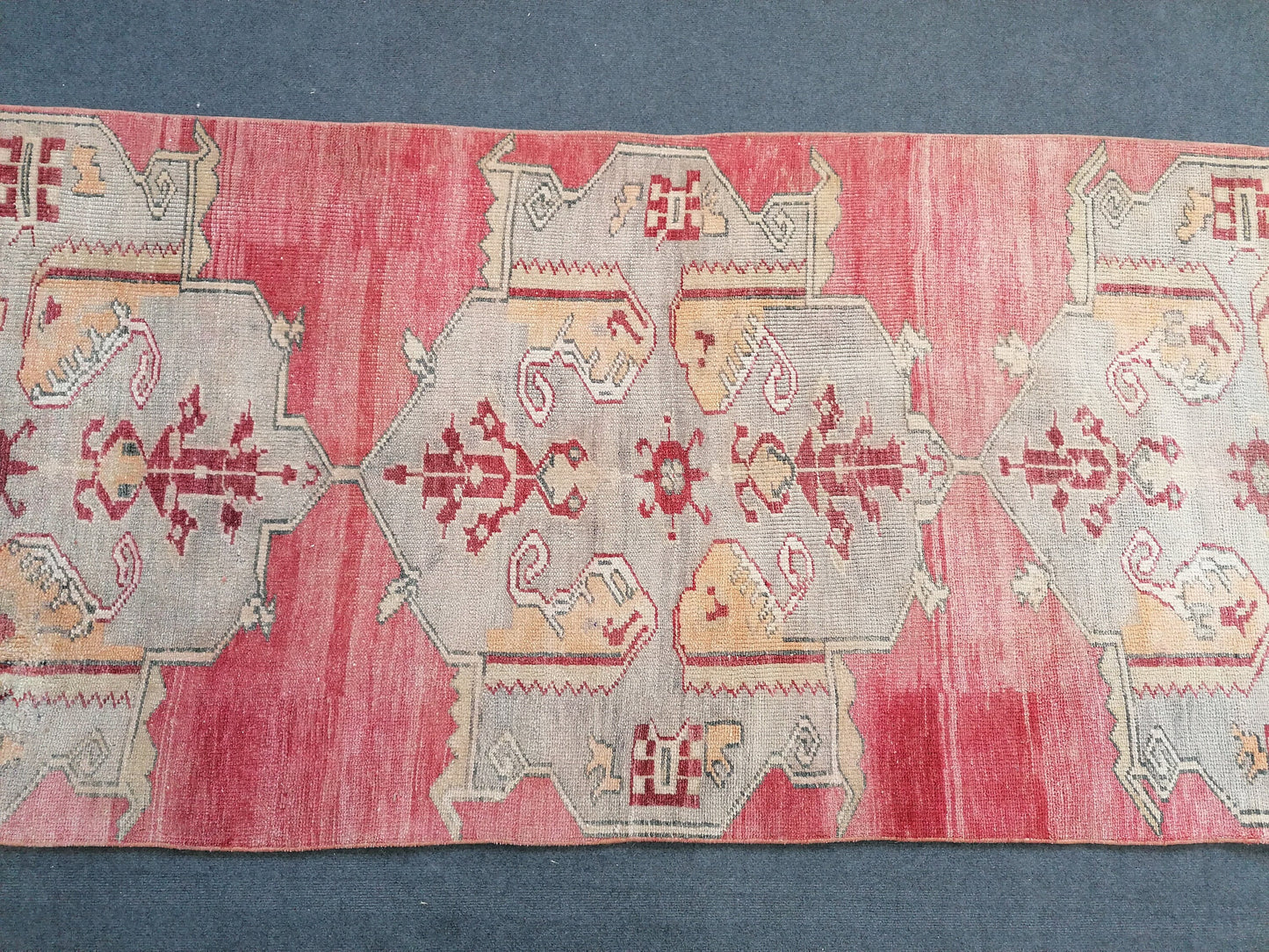 12'x3'6 vintage hallway runner rug,unique hand made runner kitchen runner rug