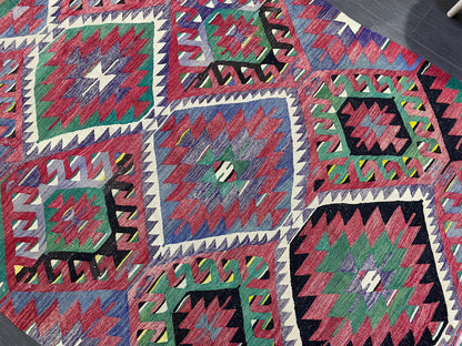 Vintage Handmade 5 x 9.4 Rug, Flatwoven Oushak Rug, Rustic Rug, Flat Weave Rug, Turkish KILIM Rug, Farmhouse Rug, Vintage Wool rug