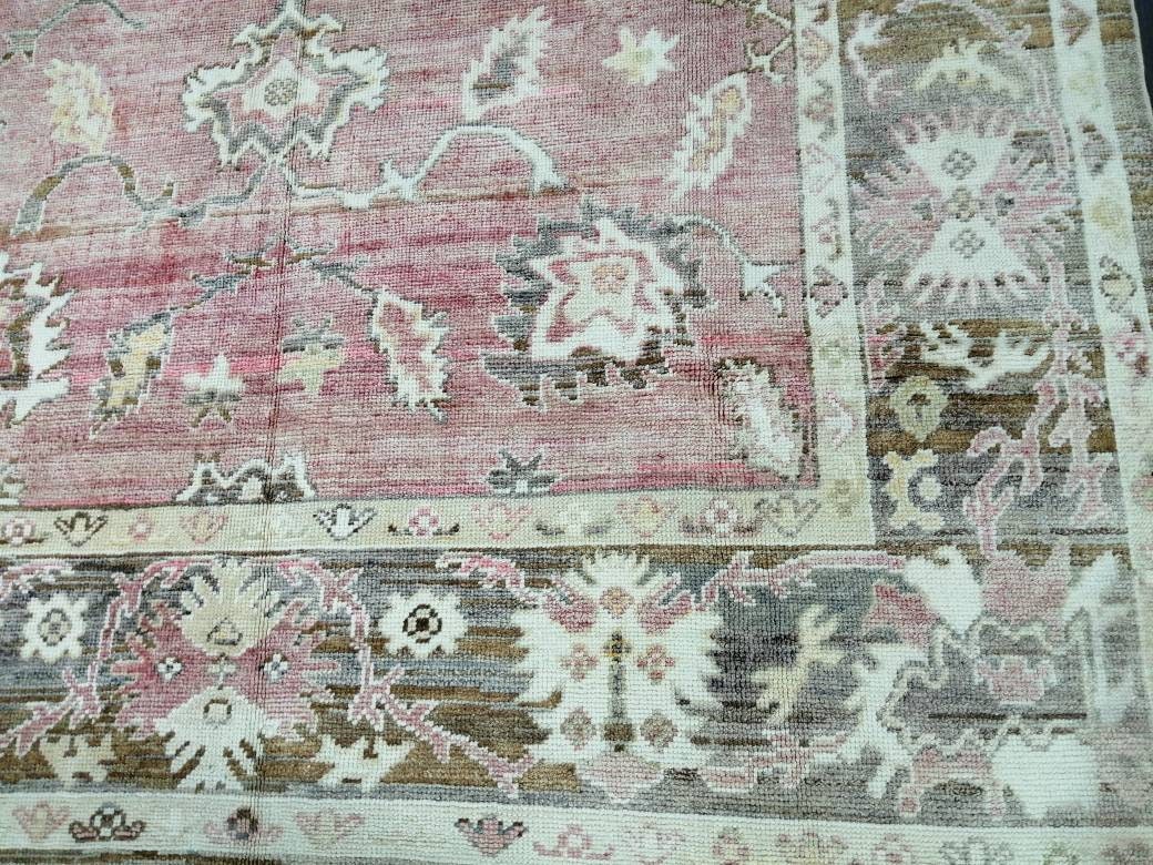 Vintage Rug OUSHAK RUG 10 x 8.3 TURKISH Oushak Rug Modern Oushak Rug Vintage Rug Wool Oushak Rug Hand Made Rugs Vintage Turkish Rug 8x10 rug