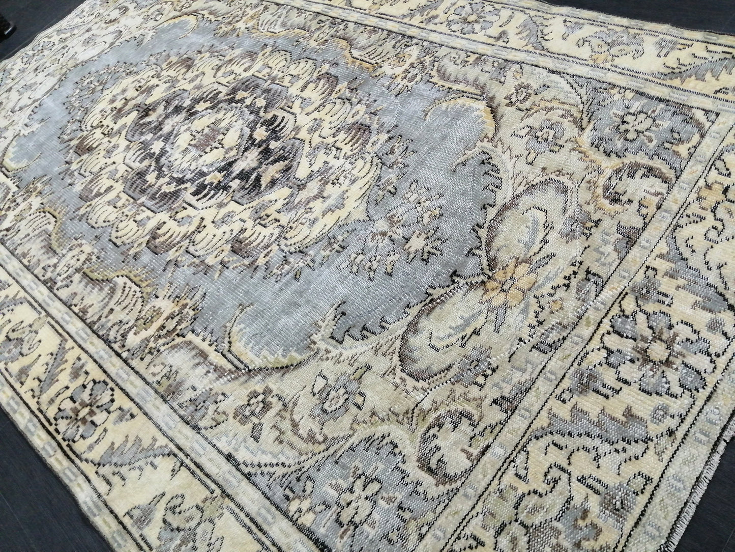 Oriental 6 x 10 Vintage Oushak Runner Rug Vintage Hand Knotted Rug Wool Oushak Rug Hand Made Rugs Vintage Turkish Rug Persian Rug