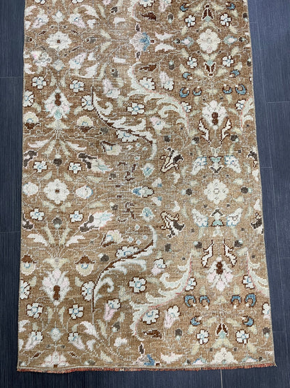 Oriental Runner Rug Turkish Runner Rug Vintage Runner Rug 2.4 x 8.5 Hallway Runner Rug Kitchen Runner Rug Wool Floral Runner Rug