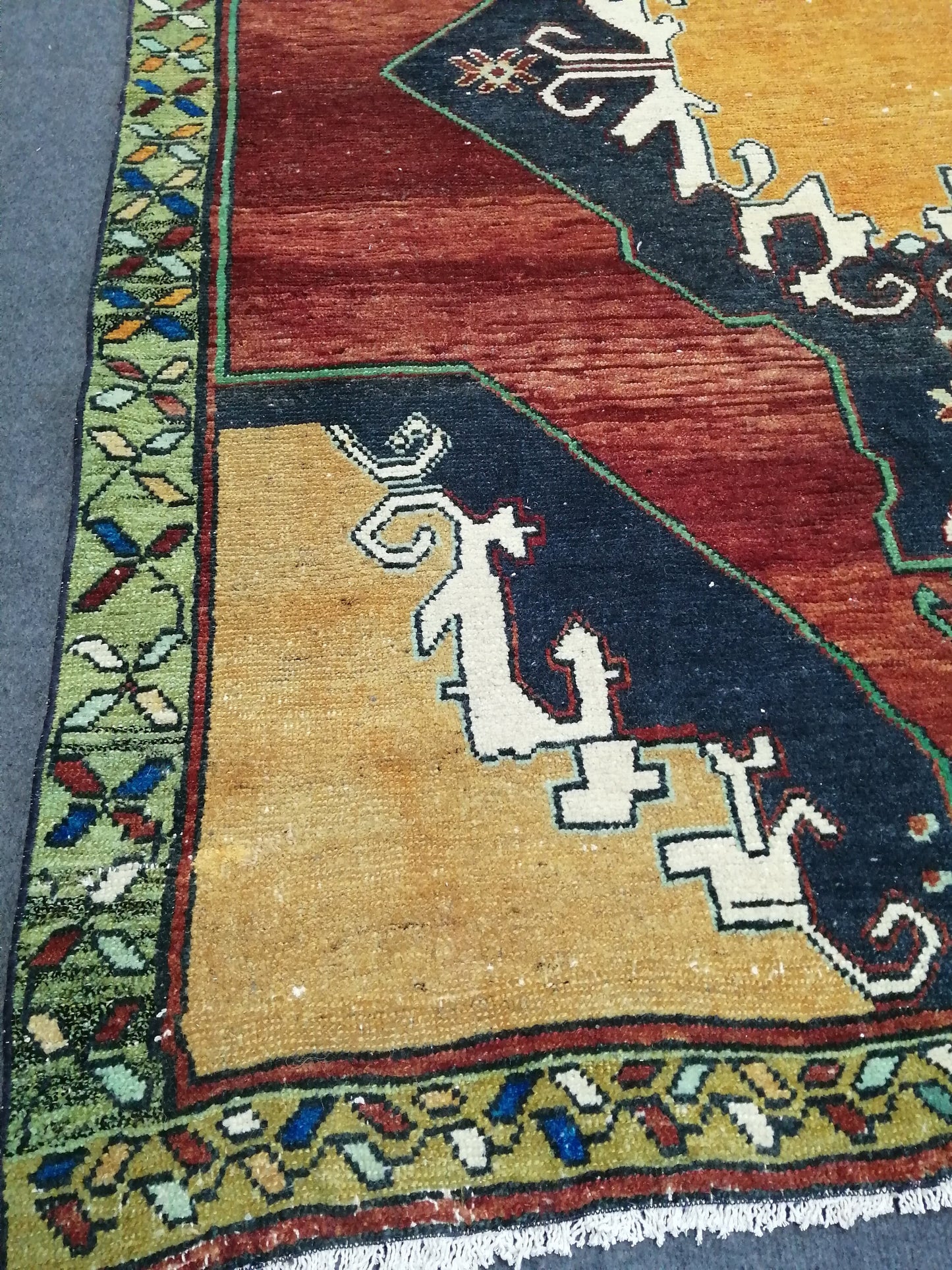 10.7 X 5 Rugs, Hand Made Rug, Oushak Rug, Rustic Rug, Bohemian Rug, Rug Runner, Turkish Rug, Farmhouse Rug, Vintage Rug, Wool rug