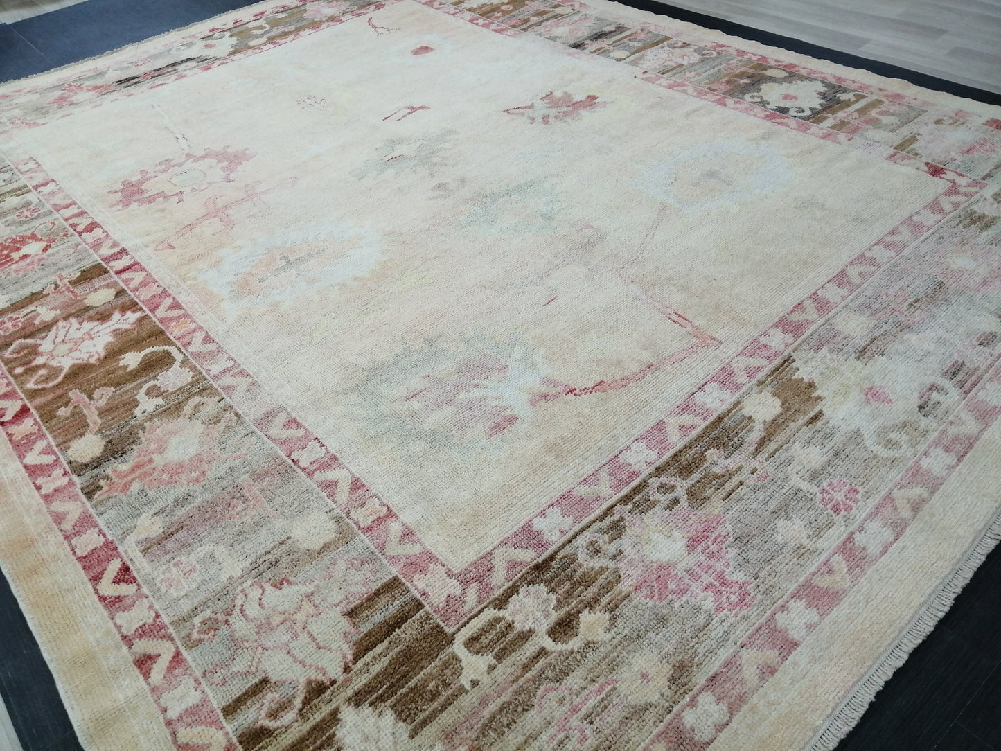 Vintage OUSHAK RUG, 11.6 x 9.3 ft TURKISH Oushak Rug, Vintage Oushak Rug Wool Oushak Rug Hand Made Rugs, Authentic Oushak Rug