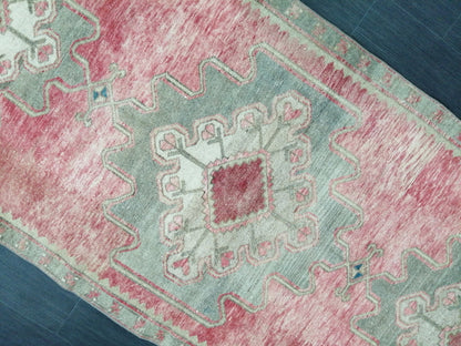 Oushak Runner Rug 3.6 x 10 Vintage Runner Rug Hallway Runner Rug Kitchen Runner Rug Wool Runner Rug Wool Oushak Rug Turkish Runner Rug