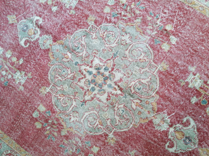 9.7 x 6.3 Vintage Rug TURKISH HAND MADE Rugs 10x6 Vintage Turkish Rug 6x10 Rug Large Turkish Oushak Rug, Vintage Oriental Rug Wholesale Rugs