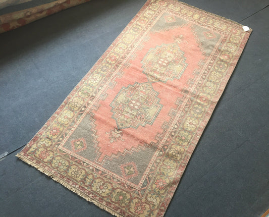 4x7 feet faded color pink turkish living room large rug, oushak bedroom floor wide rug, vintage gray kitchen rug, laundry floor large rugs