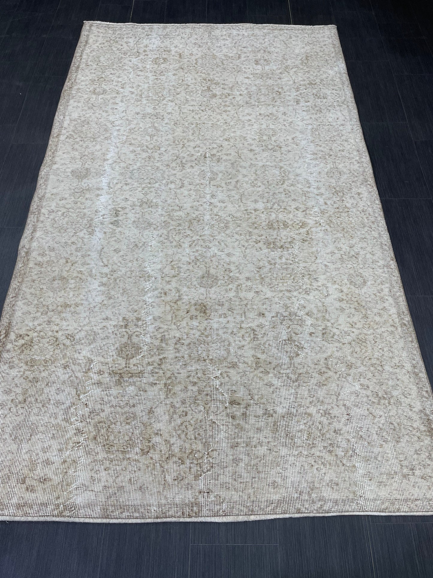 Muted Vintage Rug TURKISH Distressed Rug Vintage 5 x 8.4 Rug Oushak Rugs Muted Rug Turkish Oushak Rug, Vintage Oushak Rug Wool Rug