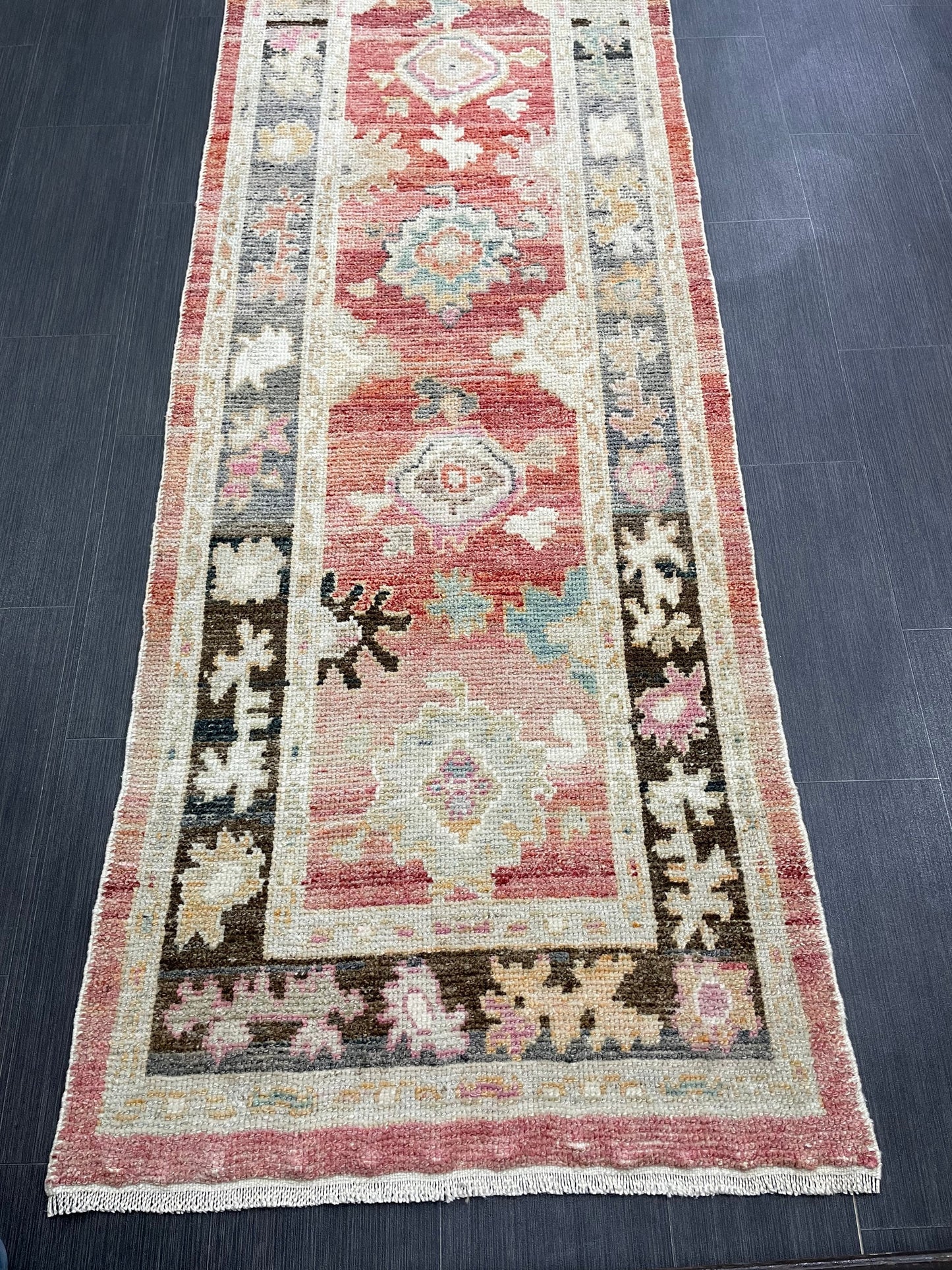 Turkish Oushak Runner 3 x 15.3 Turkish Runner Rug XL Vintage Runner Rug Long Hallway Runner Rug Kitchen Runner Stairs Runner