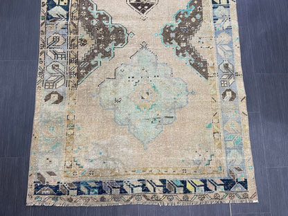 Muted 3.6 x 6 Rug Handmade Rug, Oushak Rug, Rustic Rug Hand Knotted Rug, Rug Runner, Turkish Rug, Farmhouse Rug, Vintage Rug, Wool rug