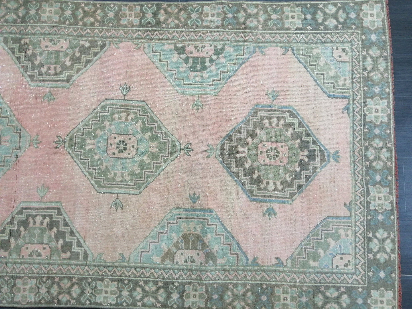 Oushak Runner Rug 10.4 x 4 Vintage Runner Rug Hallway Runner Rug Kitchen Runner Rug Wool Runner Rug Wool Oushak Rug