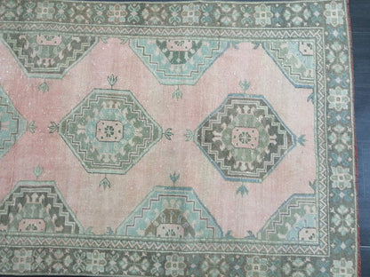 Oushak Runner Rug 10.4 x 4 Vintage Runner Rug Hallway Runner Rug Kitchen Runner Rug Wool Runner Rug Wool Oushak Rug