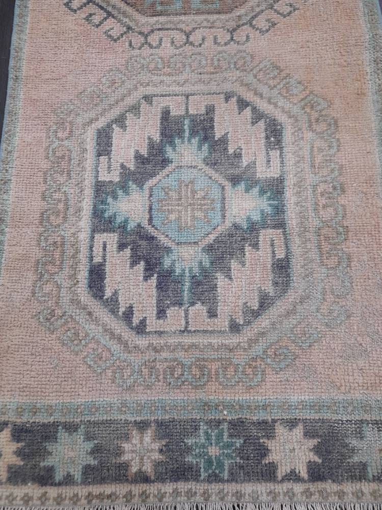 Vintage Runner Rug 3 x 11.6 Turkish Runner Rug Handmade Runner Rug Hallway Runner Kitchen Runner Rug Wool Runner Rug Oriental Runner