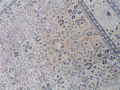 7.8 x 10.10 Vintage turkısh rug, vintage oushak rug, wool anatolian rug