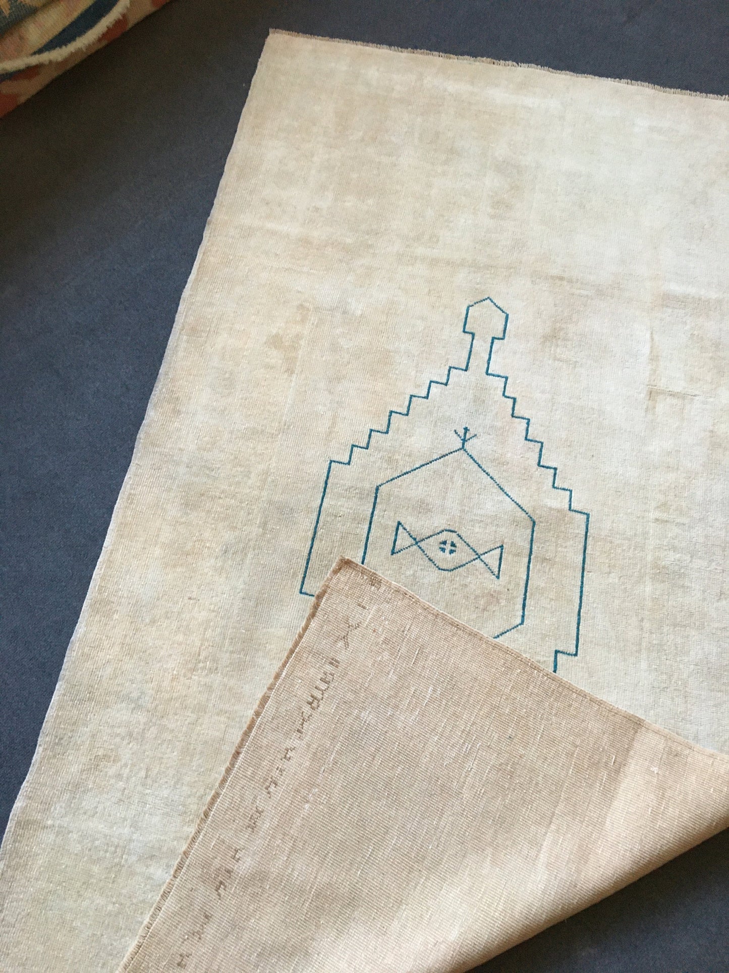 4x7 feet natural muted soft colors wool rug, large oushak bedroom rug, handmade wide living room floor rug, turkish office rug, bathroom rug