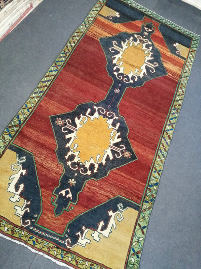 10.7 X 5 Rugs, Hand Made Rug, Oushak Rug, Rustic Rug, Bohemian Rug, Rug Runner, Turkish Rug, Farmhouse Rug, Vintage Rug, Wool rug