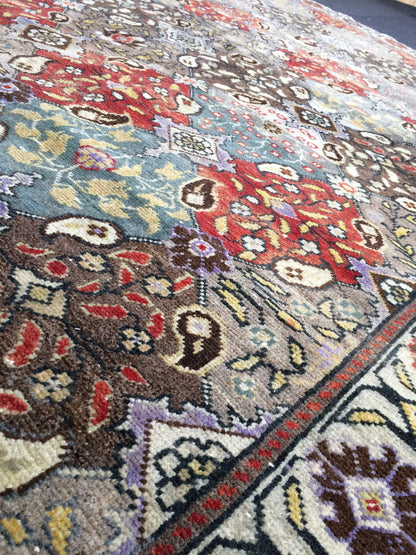 4.9 x 7 OUSHAK RUG TURKISH Oushak Rug Vintage 5x7 Rug Vintage Runner Rug Wool Rug Hand Made Rugs Vintage Turkish Rug