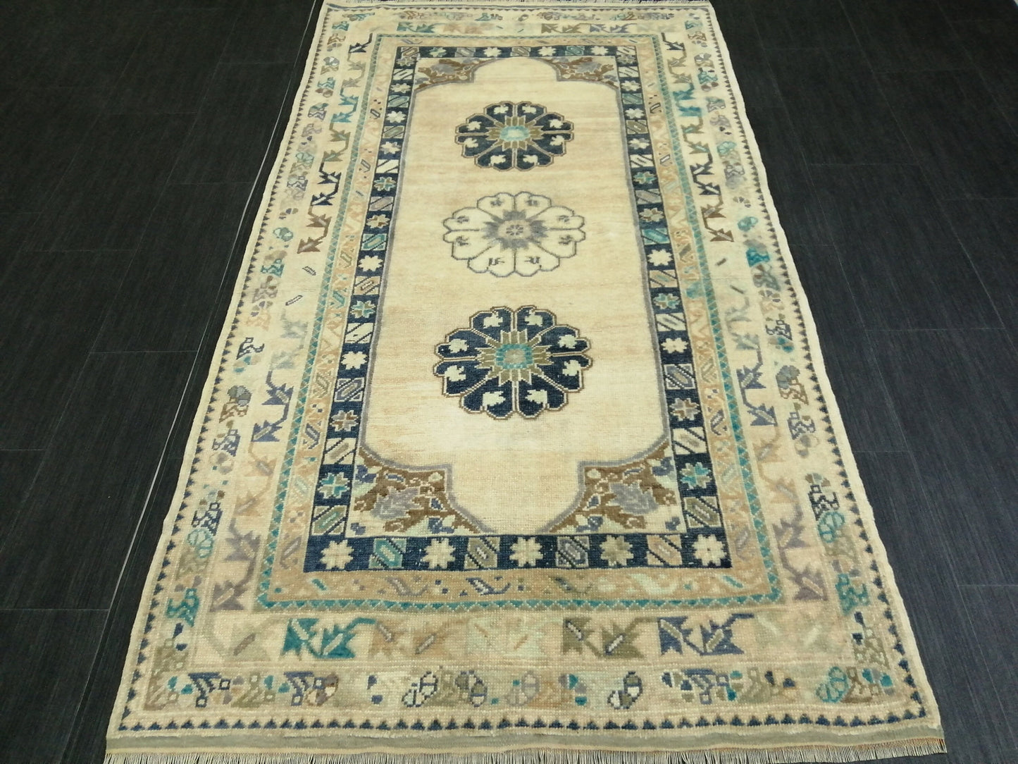 OUSHAK RUG 6.4 x 3.5 TURKISH Oushak Rug Vintage Oushak Runner Rug Vintage Rugs Wool Oushak Rug Hand Made Rugs Vintage Turkish Rug