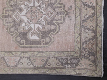 Vintage Turkish Oushak Runner Rug 4.2 x 11 Muted Vintage Runner Rug Hallway Runner Rug Kitchen Runner Rug Wool Runner Rug Wool Oushak Rug