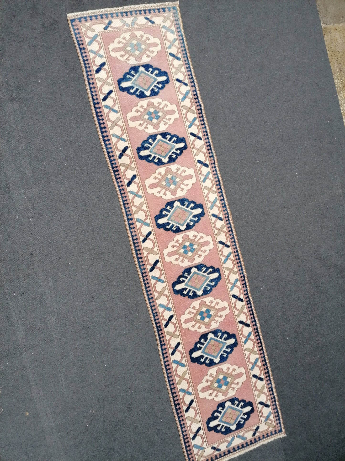 2'10x11'4 runner wool rug, vintage handmade runner,hallway runner rug, kitchen runner rug, oushak turkish runner rug