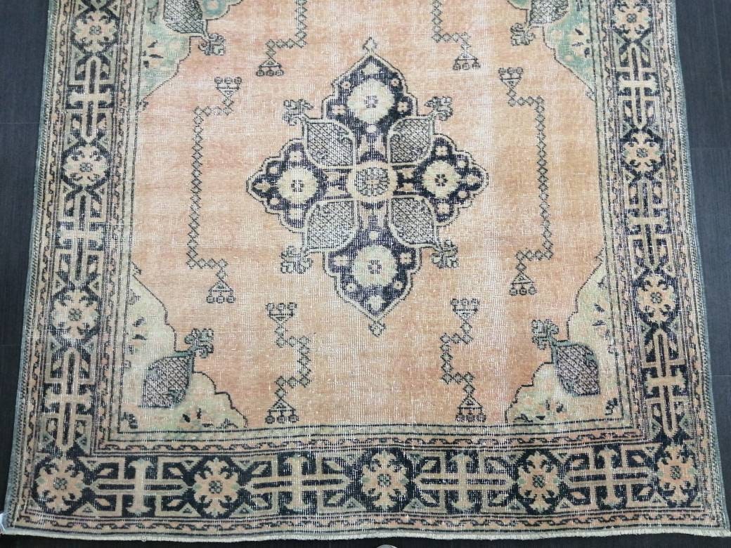 4.7 x 13.2, Oriental Runner, Oushak Runner Rug, Turkish Runner Rug, Vintage Runner Rug, Hallway Runner Rug Kitchen Runner Rug Wool Runner