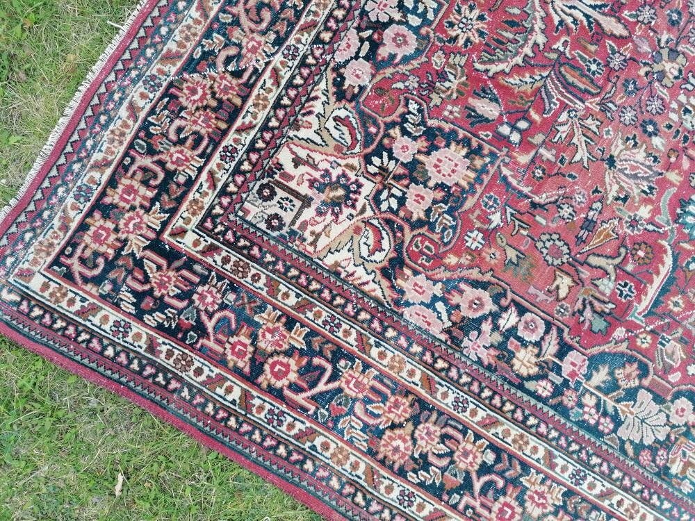 Vintage wool rug,persian wool rug, oushak hand made rug 6x9'4 bohemian rug, living room rug