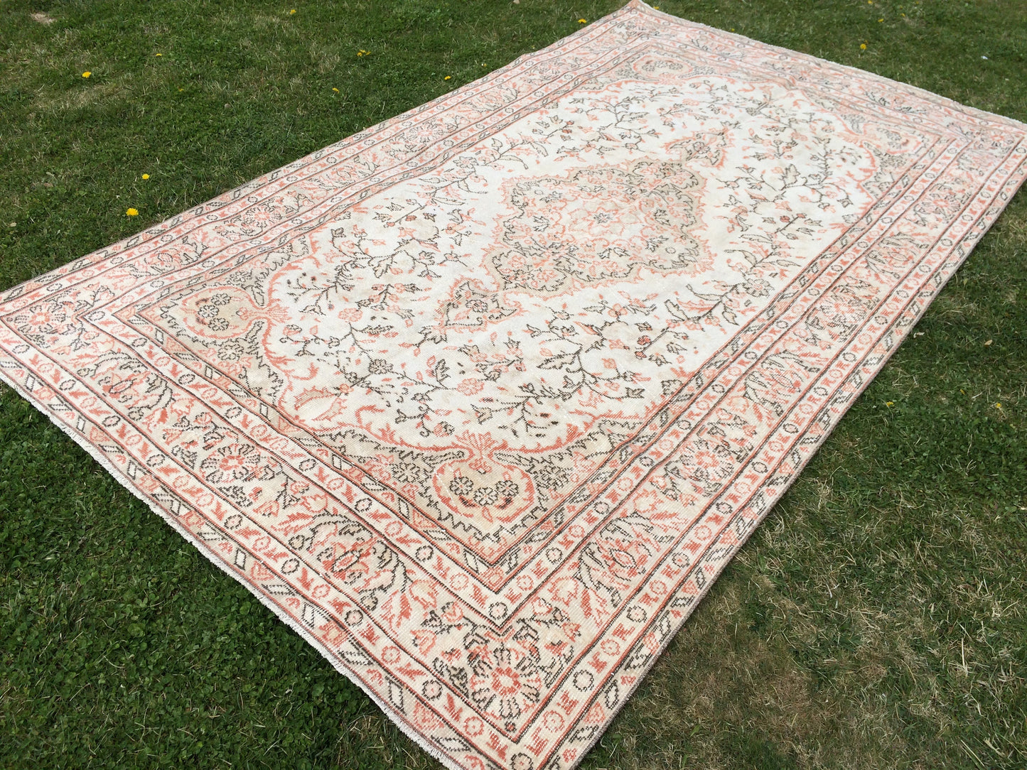 10 x 6 ft Vintage  RUGS LARGE Area RUG Turkish  Rugs Oushak Rugs Bohemian Rug Living Room Rug Oushak Runner Rug Hand Made Rugs
