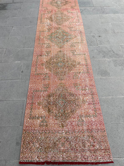 Distressed Vintage Runner Extra Long Turkish Runner 2.7 x 19.7  Stair Runner Rug Vintage Runner XL Oriental Runner Staircase Handmade Runner