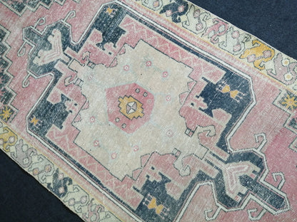 8.3 x 4 Turkish Rug, Oushak Rug, Oushak Rugs, Wool Oushak Rug, Oushak Runner Rugs, Runner Rug, Vintage Rug, Hand Made Rug